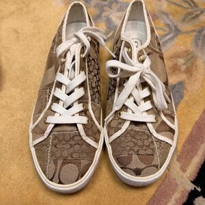COACH Tan Signature Sneakers Sz. 6.5